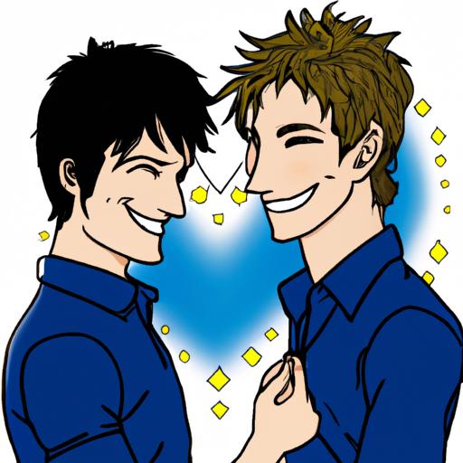 Một bức ảnh thể hiện hai nhân vật nam trong một truyện tranh tình yêu BL nổi tiếng