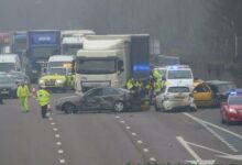 Details of the bridge collapse incident on the M20 highway
