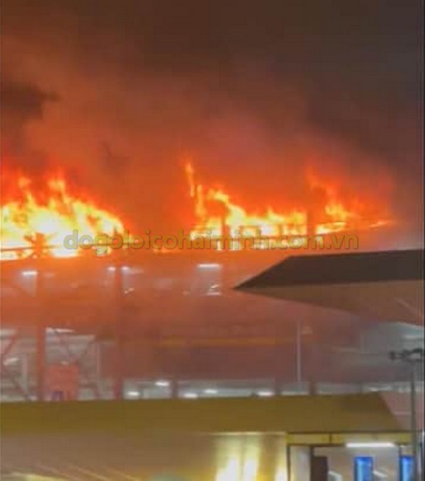 Luton Airport Fire Video: CCTV Reveals Moment Car Park Collapses
